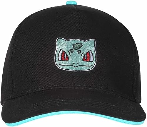 Pokémon Bisasam Badge Unisex Cap schwarz 100% Baumwolle Fan-Merch, Gaming von Pokémon