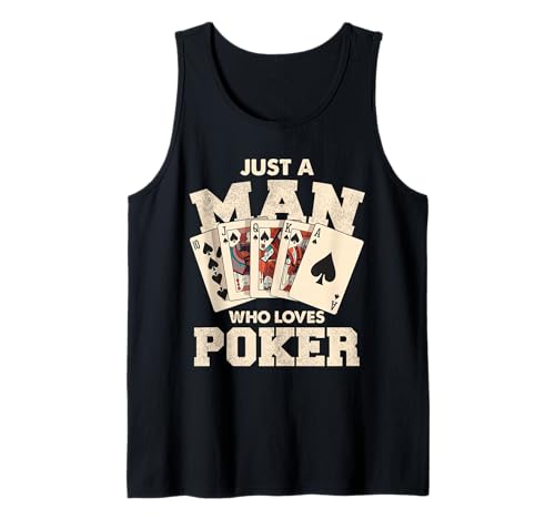 Herren Just A Man Who Loves Pokerkartenspiel Tank Top Herren Just A Man Who Loves Pokerkartenspiel Tank Top von Poker Enthusiast Card Game Apparel