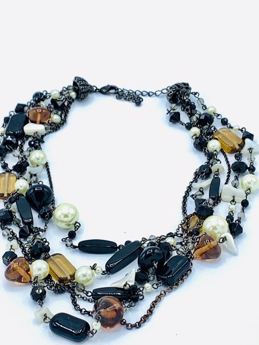 Lia Sophia Bunte Kristall, Perlen, Glas Halskette von PokitaGifts