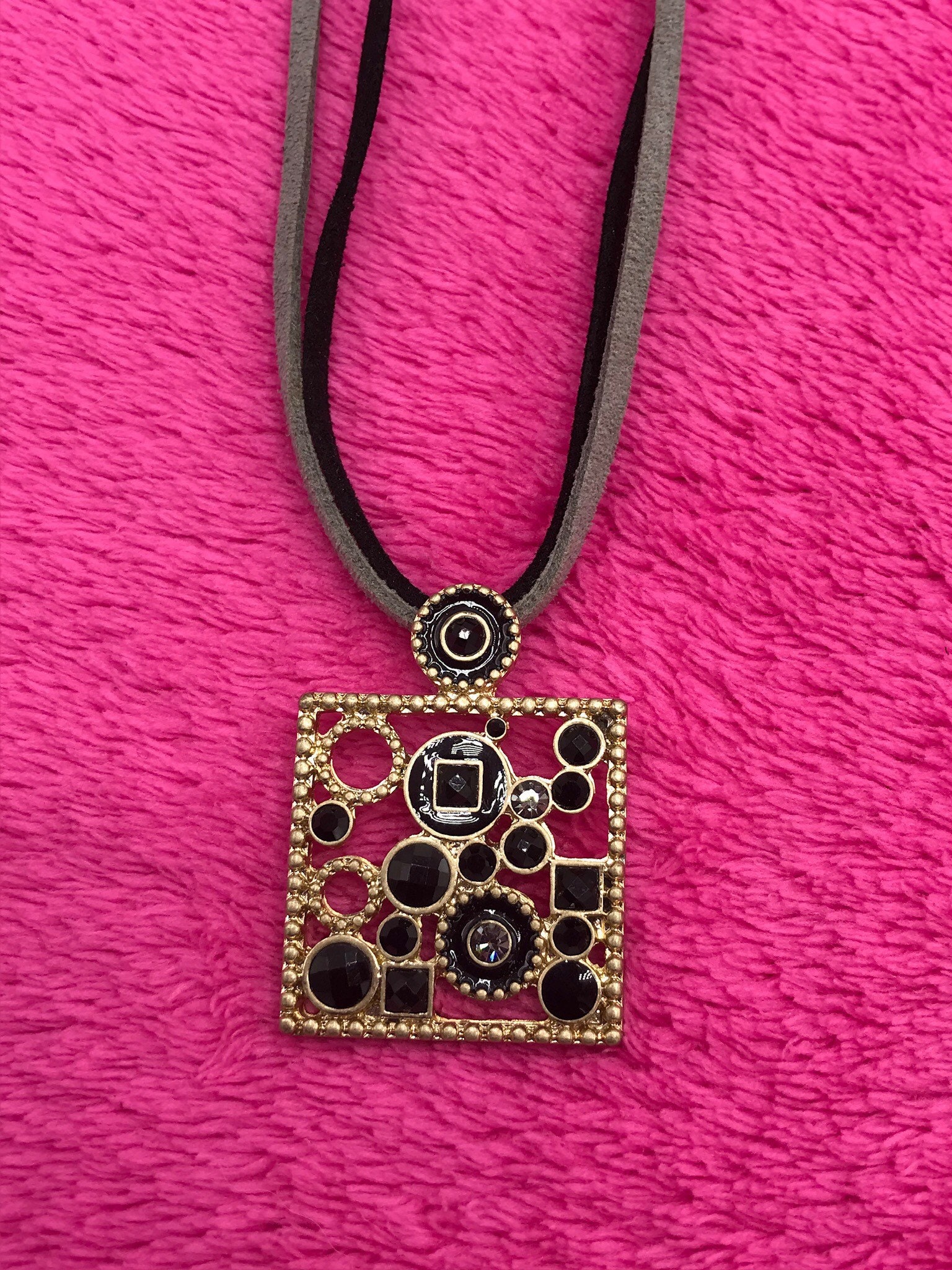 Lia Sophia Onyx Und Zirkonia Halskette von PokitaGifts