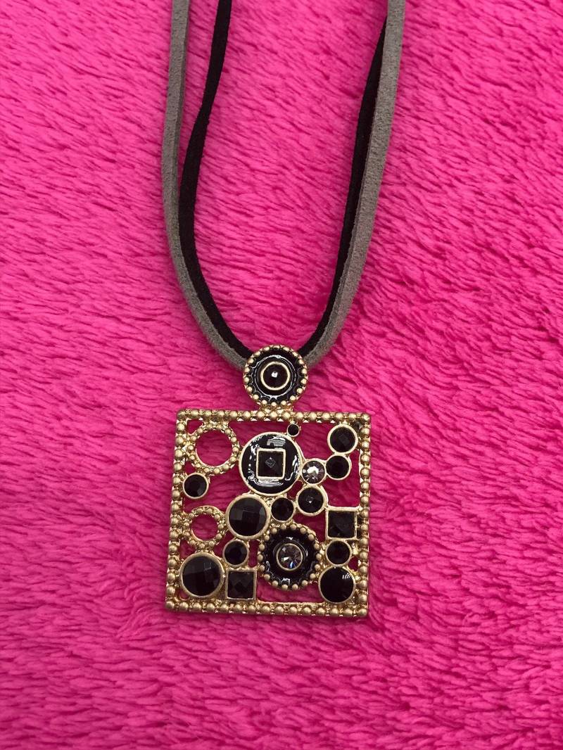 Lia Sophia Onyx Und Zirkonia Halskette von PokitaGifts