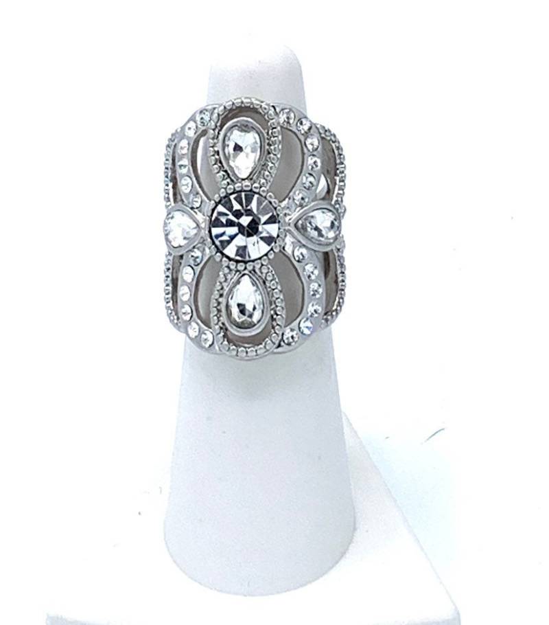 Lia Sophia Ring Silberfarben Mit Strasssteinen von PokitaGifts