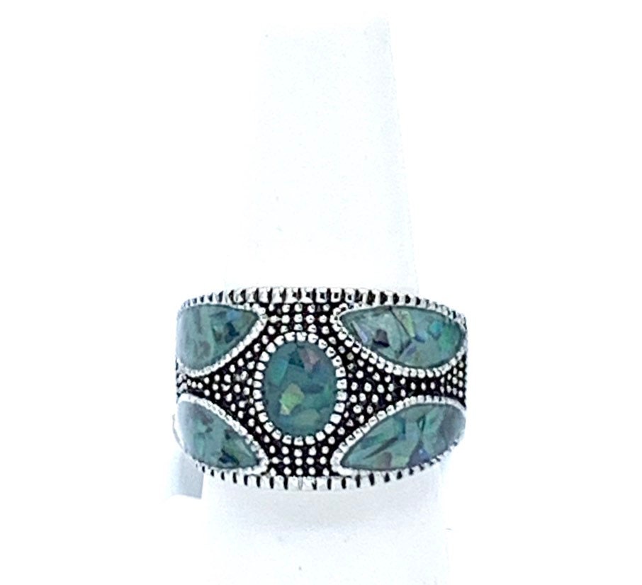 Lia Sophia Silber Und Grün Ton Ring von PokitaGifts