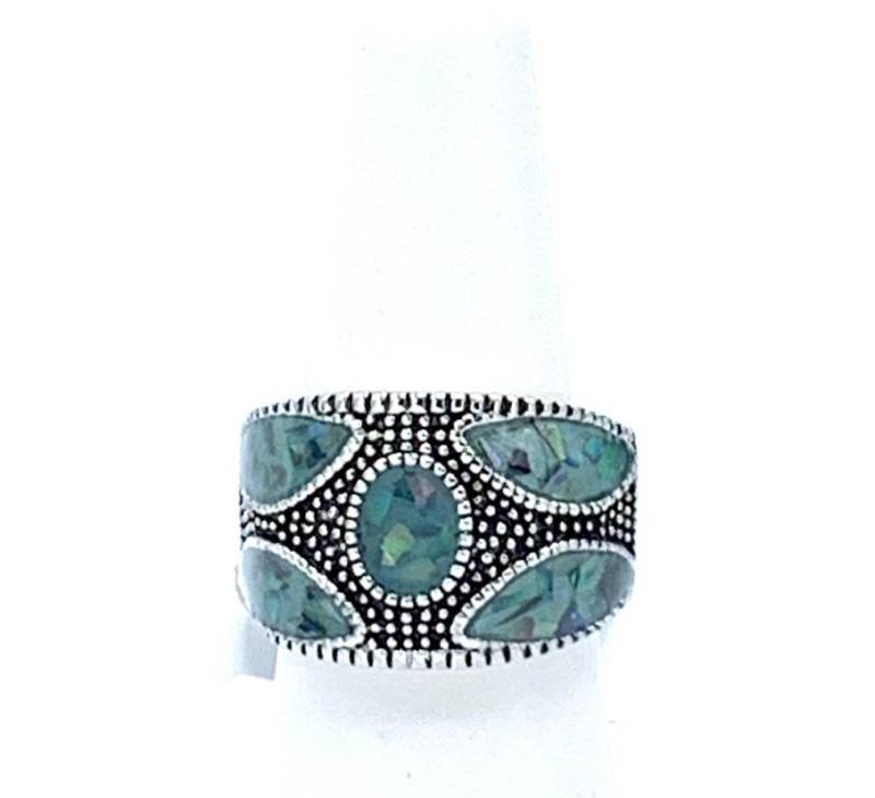 Lia Sophia Silber Und Grün Ton Ring von PokitaGifts