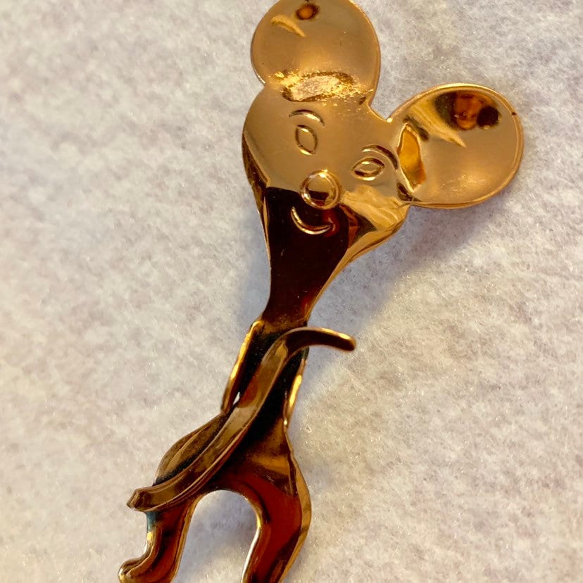 Wunderschöne Kupfer Maus Brosche, Anstecknadel von PokitaGifts