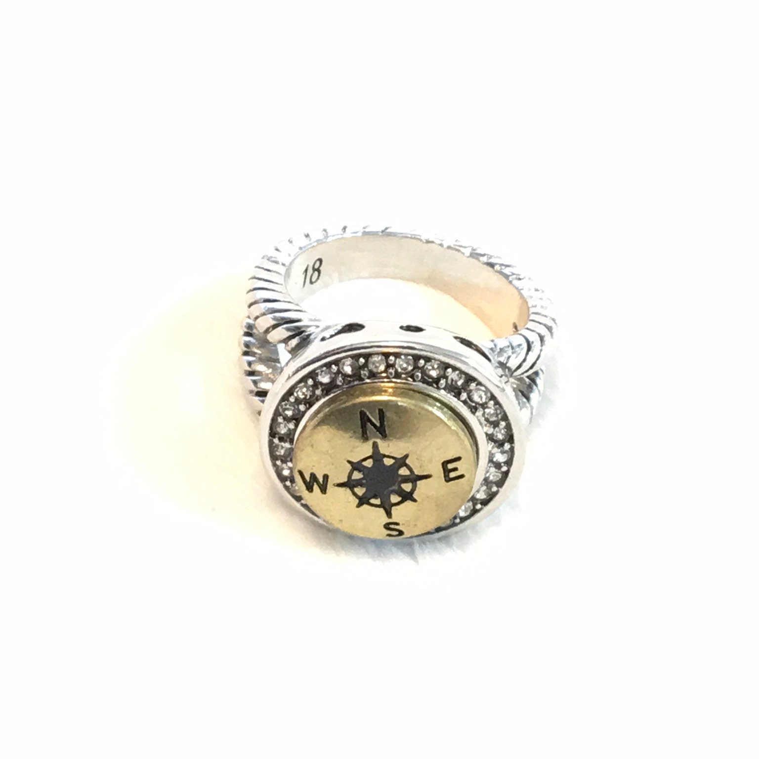 Vintage Kardinals-Punkte-Ring Mit Zirkonia Größe 7, 5 von PokitaGifts