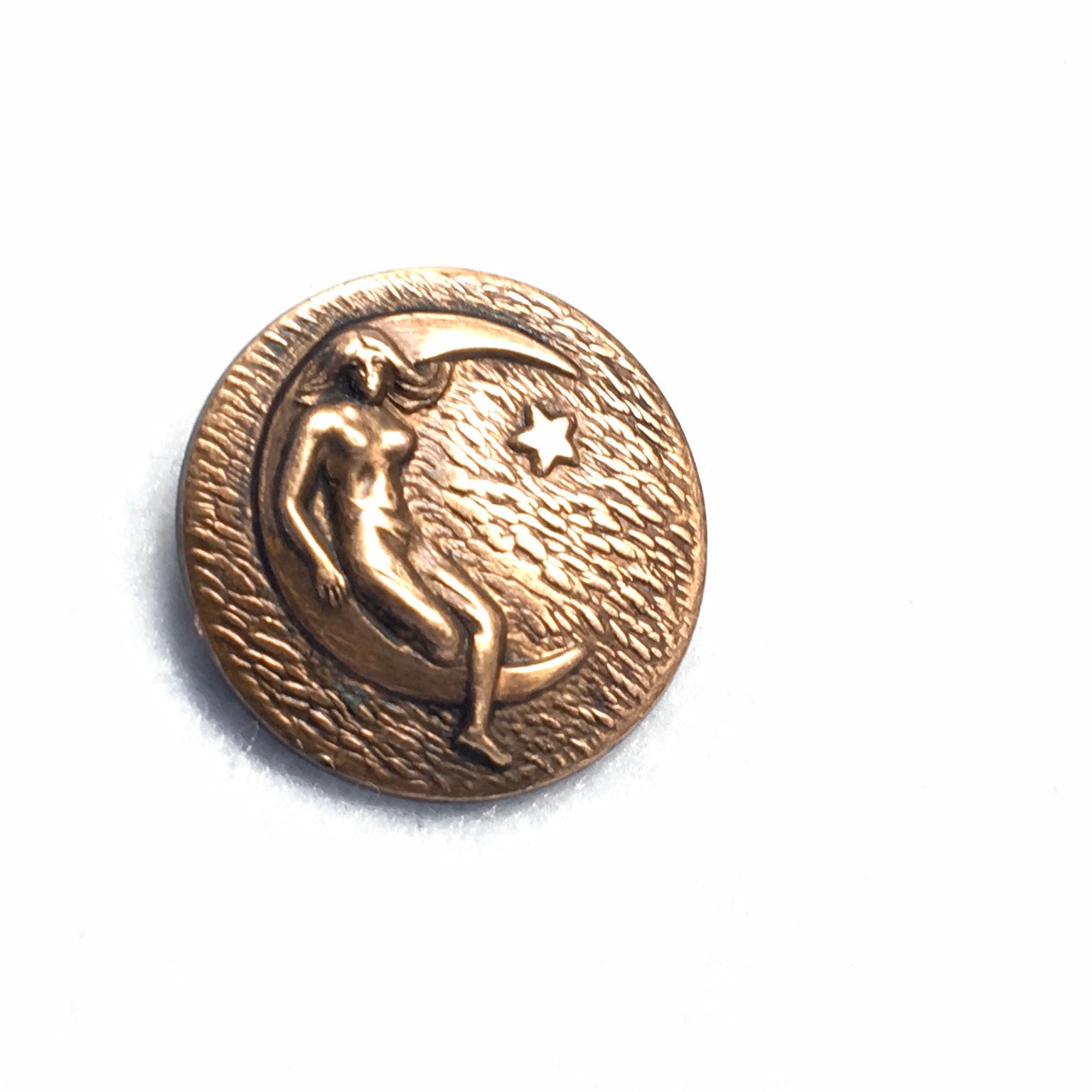 Vintage Mond Kupfer Brosche von PokitaGifts