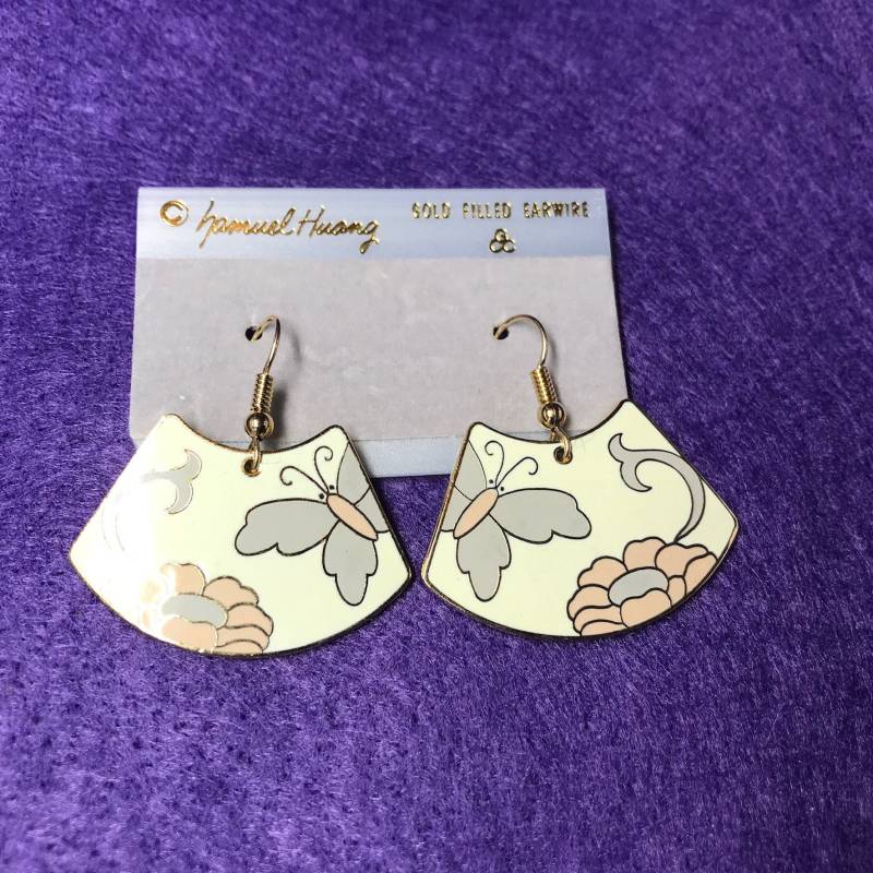 Vintage Michael Huang Ohrring Mit Gold Filled Signiert von PokitaGifts