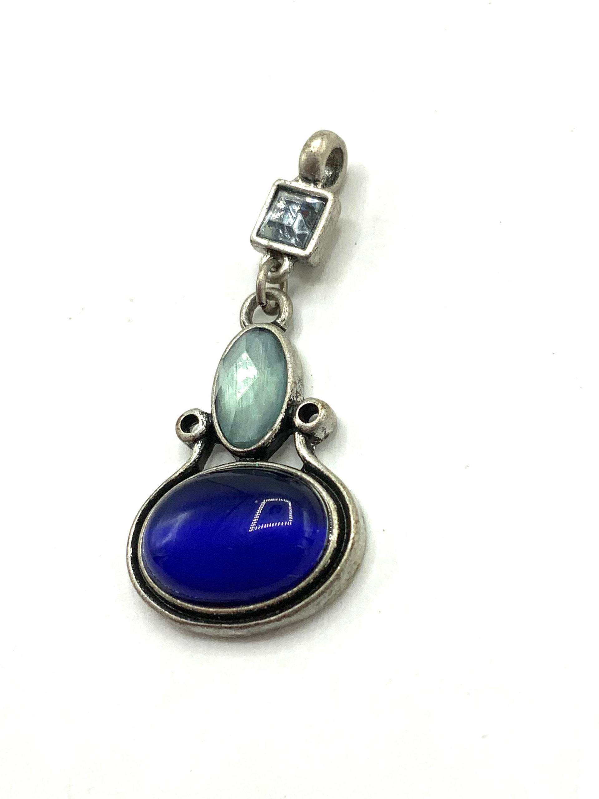 Wunderschöne Sammlerstück Und Vintage Lia Sophia Blaue Klare Nickelton Halskette von PokitaGifts