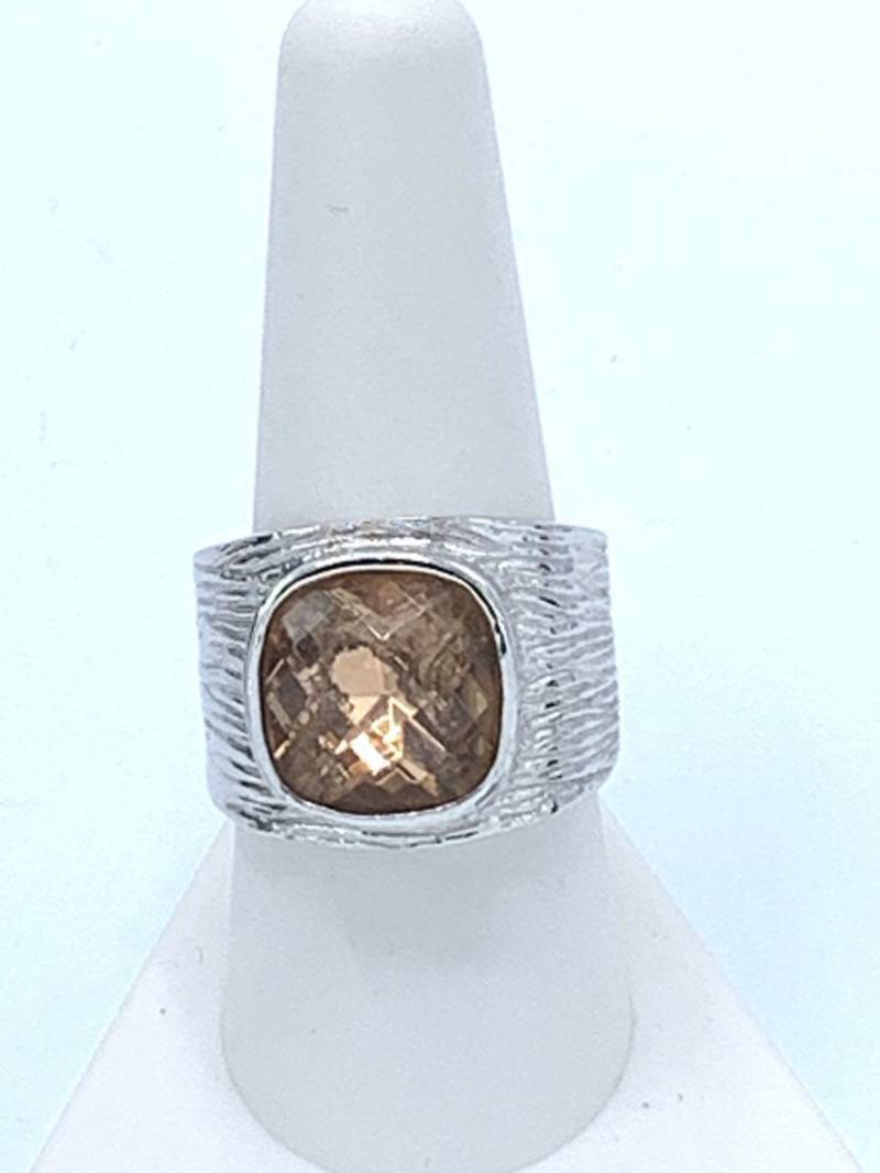Wunderschönes Sammlerstück Und Vintage Brown Crystal Silber Ring Von Lia Sophia Signiert von PokitaGifts