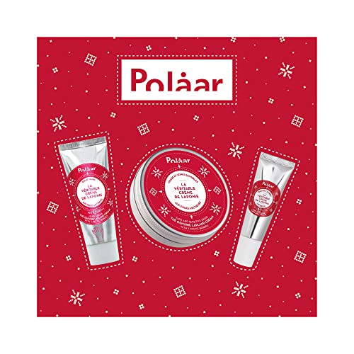 Polåar - Geschenkset Cracker Laponie mit 3 Arktischen Beeren - Mini Handcreme 25 ml + Gesichtscreme 20 ml + Lippenbalsam 10 ml - 3 Natürliche Feuchtigkeitsspendende Hautpflegeprodukte, Vegan, France von Polåar