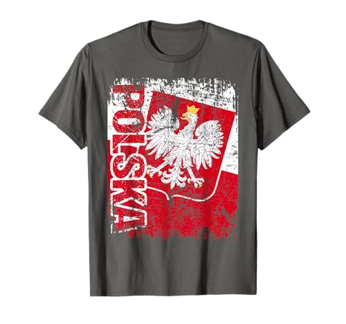 POLEN POLSKA Flagge Adler Damen Herren Kinder Grau POLSKA T-Shirt POLEN POLSKA Flagge Adler Damen Herren Kinder Grau POLSKA T-Shirt von Poland Family Shop