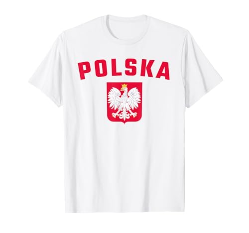 POLSKA & Polskie Eagle, Männer Frauen, Kinder 2022 Fußball Polen T-Shirt POLSKA & Polskie Eagle, Männer Frauen, Kinder 2022 Fußball Polen T-Shirt von Poland Football Fan Shop
