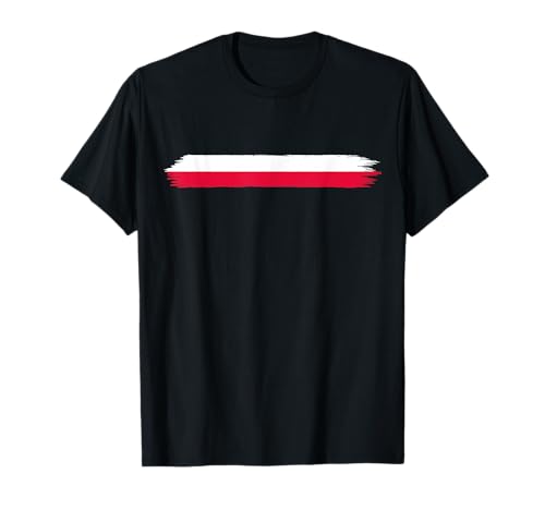 Polen für Damen, polnische dünne Flagge für Herren, Stange T-Shirt von Poland thin flag for Men and Women