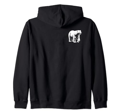 Eisbär Papa Mama Liebhaber - Monochromatischer Eisbär Kapuzenjacke von Polar Bear Gift for Men, Women, Dad & Mom