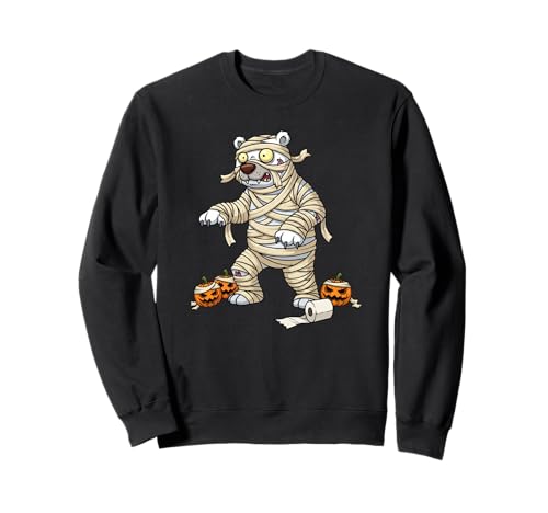 Lustiger Eisbär Mama Kürbis Halloween Kinder Herren Damen Sweatshirt von Polar Bear Lovers Cute Halloween Outfits Boy Girl