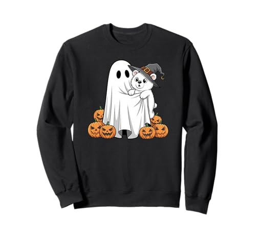 Lustiger Geist Eisbär Kürbis Halloween Kinder Herren Damen Sweatshirt Lustiger Geist Eisbär Kürbis Halloween Kinder Herren Damen Sweatshirt von Polar Bear Lovers Cute Halloween Outfits Boy Girl