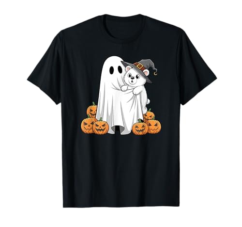 Lustiger Geist Eisbär Kürbis Halloween Kinder Herren Damen T-Shirt Lustiger Geist Eisbär Kürbis Halloween Kinder Herren Damen T-Shirt von Polar Bear Lovers Cute Halloween Outfits Boy Girl