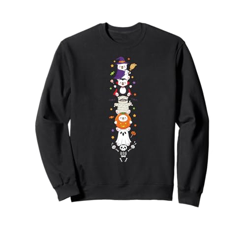 Eisbär Hexe Vampir Geist Halloween Kinder Herren Damen Sweatshirt von Polar Bear Lovers Halloween Skeleton Mummy Outfits