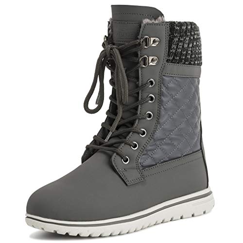 Polar Boot Damen Gesteppt Kurz Schnee Winter Kunstpelz Warm Dauerhaft Wasserdicht Stiefel - 9 - GRE42 AYC0529 von Polar Boot