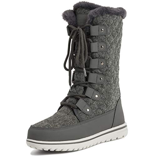 Polar Boot Damen Hoch Dauerhaft Kunstpelz Winter Regen Schnee Wasserdicht Draussen Kalb Stiefel - 5 - GRE38 AYC0534 von Polar Boot