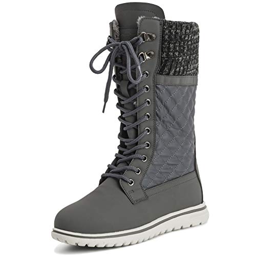 Polar Boot Damen Hoch Dauerhaft Kunstpelz Winter Regen Schnee Wasserdicht Draussen Kalb Stiefel - 5 - GRE38 AYC0539 von Polar Boot