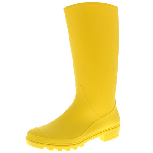 Polar Boot Damen Original Groß Dreck Winter Schnee Wasserdicht Regen Gummistiefel Stiefel - Gelb - UK5/EU38 - BL0282 von Polar Boot