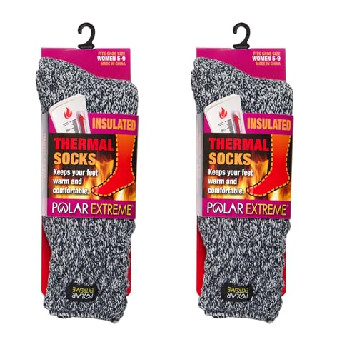 Polar Extreme Damen Thermosocken halten warm, Graphit (2 Paar), 9-11 von Polar Extreme