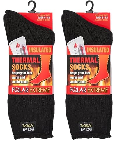 Polar Extreme Herren Thermosocken 2er Pack Socke, Schwarz, 43-47 EU von Polar Extreme