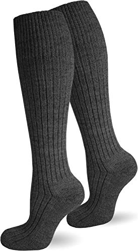 6 Paar Herren Übergrösse Kniestrümpfe (Arbeitsstrümpfe) mit Frottee Sohle Farbe Anthrazit Größe 43/46 von Polar Husky