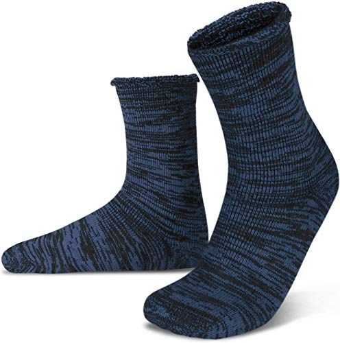 Polar Husky 2 Paar EXTREM Wintersocken mit sehr hohem TOG Wert 2,34 Farbe Dunkelblau/Schwarz mit Wolle Größe 47/50 von Polar Husky