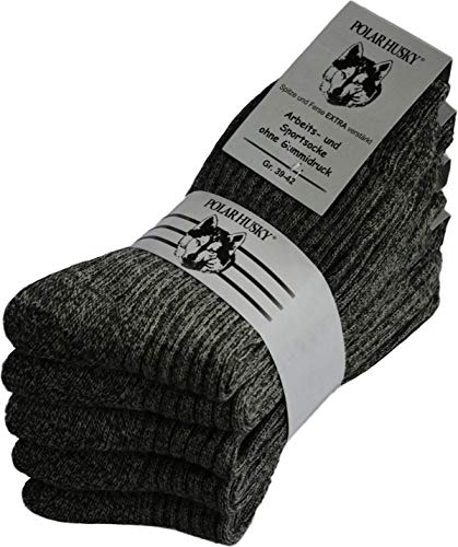 Polar Husky 5 Paar Norweger-Socken Farbe Anthrazit Größe 43/46 von Polar Husky