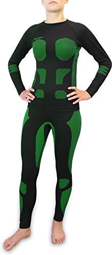 Polar Husky Sport-Funktionsunterwäsche-Set für Damen und Herren Farbe Anatomic Functional Wear/Grün Größe S/M von Polar Husky