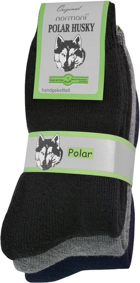Polar Husky Thermosocken 3 Paar Vollfrottee-Wintersocken durchgehend gefüttert von Polar Husky