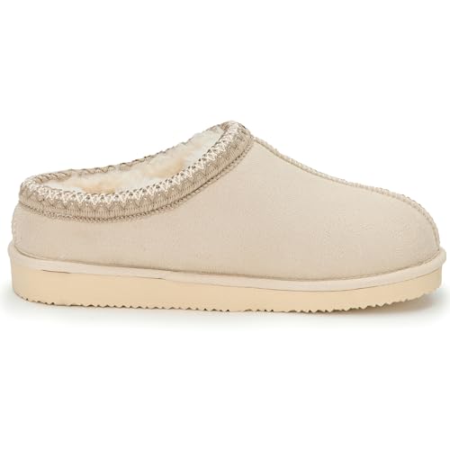 Polar Damen-Hausschuhe aus Velourslederimitat, flexibel, wasserdicht, rutschfeste Gummisohle mit Memory-Schaum, flauschiges Azteken-Kunstfell gefüttert, Damen-Wanderschuhe für drinnen und draußen, von Polar