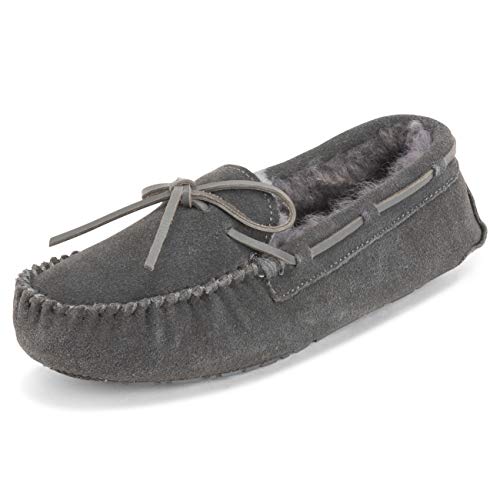 Polar Damen Mokassins Real Wildleder Australian Sheepskin Pelz Halbschuhe Hausschuhe - Grau - GRE39 AYC0226 von Polar