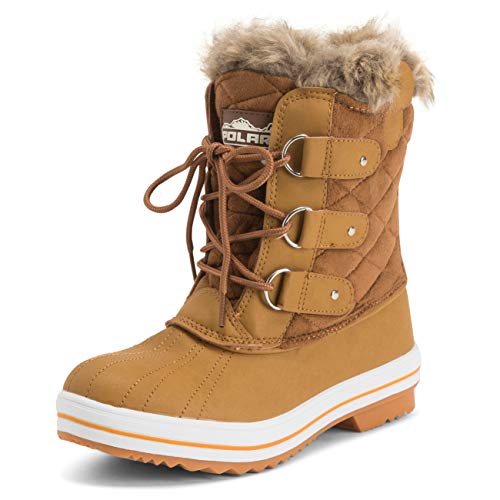 Polar Womens Snow Boot Quilted Short Winter Snow Rain Warm Waterproof Boots - 10 - TAS43 YC0019 von Polar