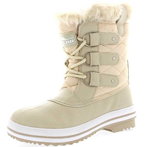 Polar Womens Snow Boot Quilted Short Winter Snow Rain Warm Waterproof Boots - 3 - BEN36 YC0014 von Polar