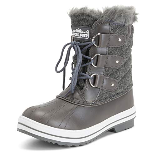 Polar Womens Snow Boot Quilted Short Winter Snow Rain Warm Waterproof Boots - 5 - GRT38 YC0036 von Polar