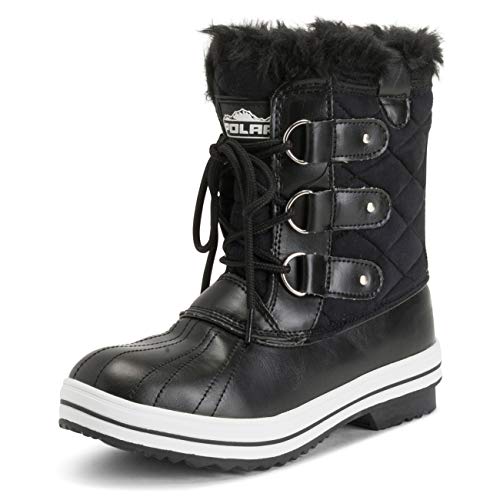Polar Womens Snow Boot Quilted Short Winter Snow Rain Warm Waterproof Boots - 6 - BLS39 YC0016 von Polar
