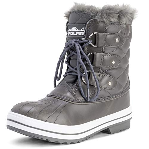 Polar Womens Snow Boot Quilted Short Winter Snow Rain Warm Waterproof Boots - 6 - GRL39 YC0024 von Polar