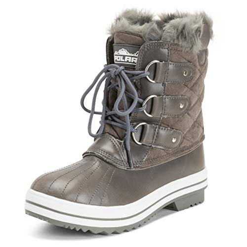 Polar Womens Snow Boot Quilted Short Winter Snow Rain Warm Waterproof Boots - 6 - GRS39 YC0020 von Polar