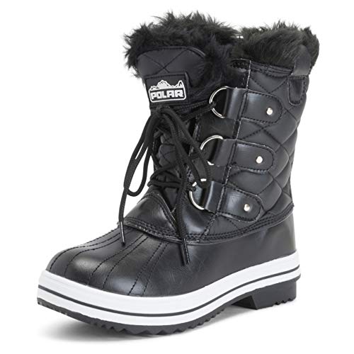 Polar Womens Snow Boot Quilted Tall Winter Snow Waterproof Warm Rain Boot - 10 - BLL43 YC0010 von Polar