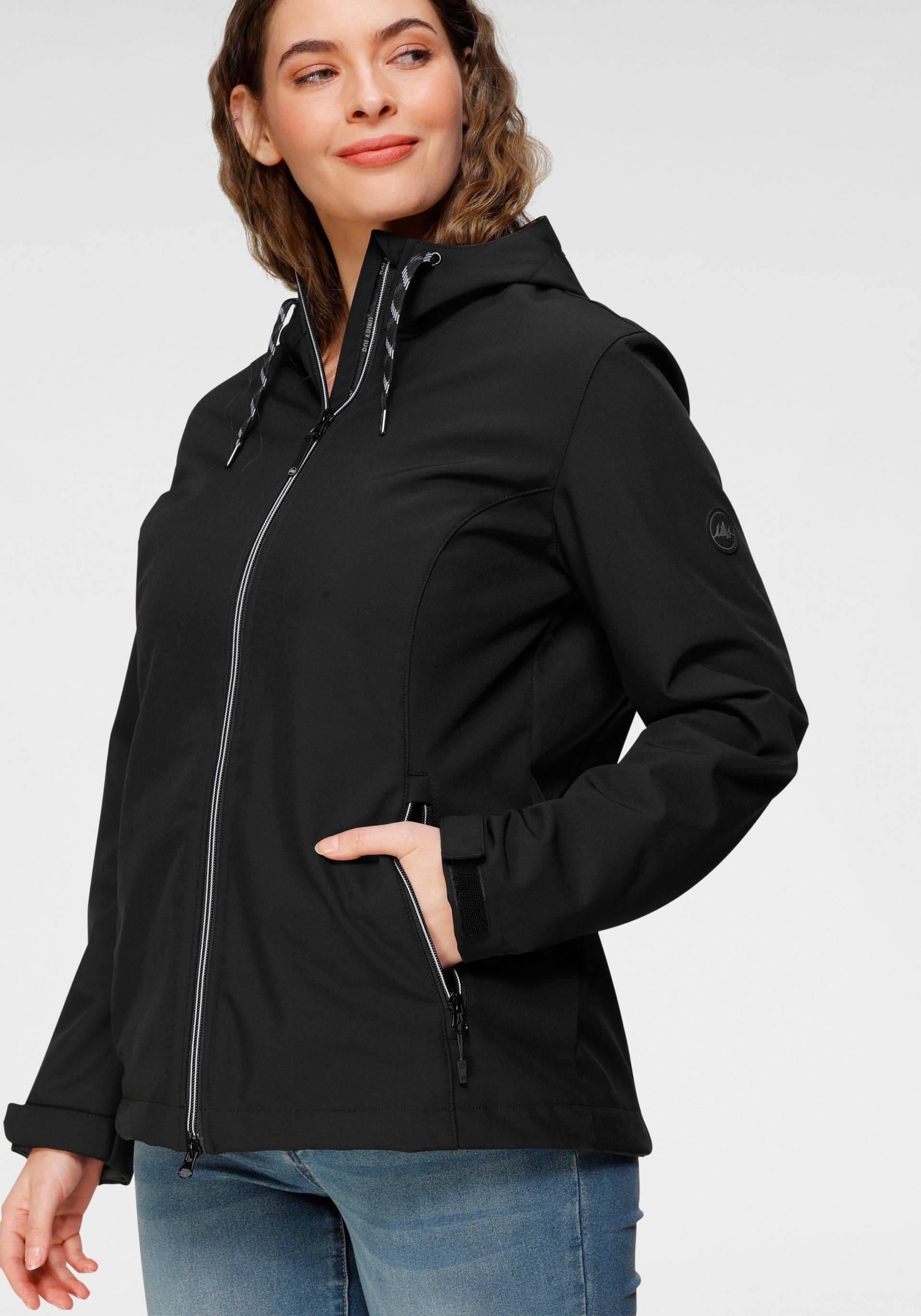 Große Größen: Softshelljacke, schwarz, Gr.40-58 von Polarino