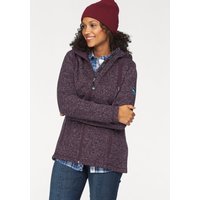 Große Größen: Strickfleecejacke, aubergine, Gr.40/42-56/58 von Polarino