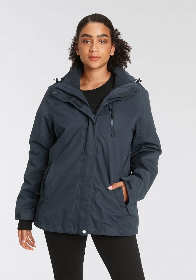 Polarino 3-in-1-Funktionsjacke (2-St) Außenjacke: 3.000mm Wassersäule, wind- & wasserdicht, atmungsaktiv von Polarino