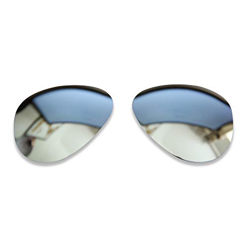 PolarLens Polarisierte Ersatzgläser für Ray-Ban Aviator RB 3025 55 mm – kompatibel mit Ray-Ban Aviator RB3025 55 mm Sonnenbrille, silber, Einheitsgröße von Polarlens