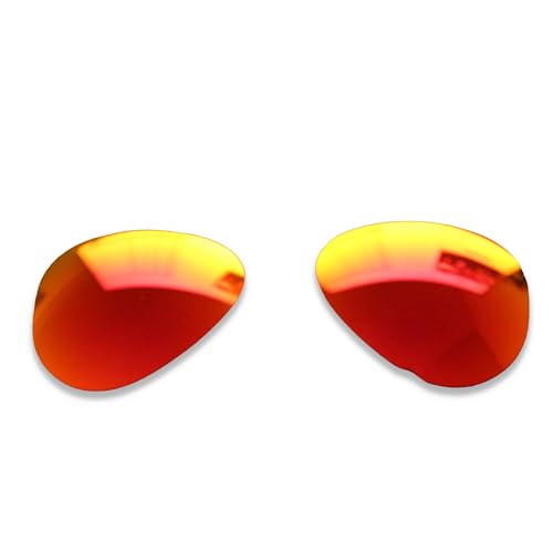 Polarlens Polarisierte Ersatzgläser für Ray Ban Aviator RB3026 62 mm – kompatibel mit Ray Ban Aviator RB3026 62 mm Sonnenbrille, feuerrot, Einheitsgröße von Polarlens