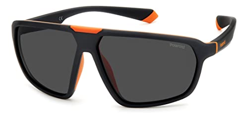 POLAROID Unisex-Erwachsene PLD 2142/S Sonnenbrille, Nero e Arancione Opaco, 61 von Polaroid