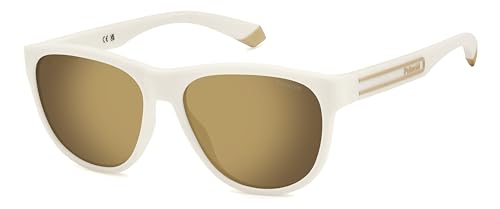 POLAROID Unisex PLD 2156/S Sonnenbrille, Mattweiß, 56 von Polaroid